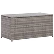Vidaxl Garden Storage Box Poly Rattan 100x50x50 Cm Grey