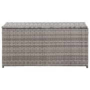 Vidaxl Garden Storage Box Poly Rattan 100x50x50 Cm Grey