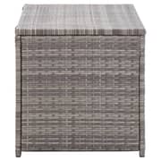 Vidaxl Garden Storage Box Poly Rattan 100x50x50 Cm Grey