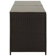 Vidaxl Garden Storage Box Poly Rattan 200x50x60 Cm Brown