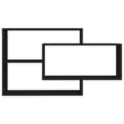 Vidaxl Wall Shelf Black 104x20x58.5 Cm Engineered Wood
