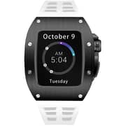 Merlin 413299 Craft Apple Watch S7 45mm SST Black Case W/White Strap