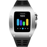 Merlin 413296 Craft Apple Watch S7 45mm SST Silver Case W/Black Strap