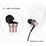 1More E1009 Piston Fit Wired Earphone With Noise Isolation Durable In-ear Headphone Pink