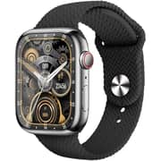 Glassology Smart Watch with 45mm AMOLED Display, 5ATM Water Resistance, 16-Day Battery, GPS, Heart Rate Monitor & Full Fitness Tracking - Black