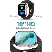 Glassology Smart Watch with 45mm AMOLED Display, 5ATM Water Resistance, 16-Day Battery, GPS, Heart Rate Monitor & Full Fitness Tracking - Black