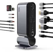 Baseus Docking Station 16-in-1 Usb C Hub To Display On 4 Monitors,2 Hmdi, 2 Dp, 2 Usb-c Ports, 3 Usb