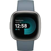 Fitbit FB523SRAG Versa 4 Smart Watch Waterfall Blue/Platinum Aluminium