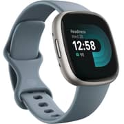 Fitbit FB523SRAG Versa 4 Smart Watch Waterfall Blue/Platinum Aluminium