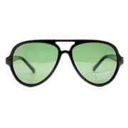 Ray Polo Sunglasses Pl302 C01 Size 65 Black Black Aviator Polarized Unisex