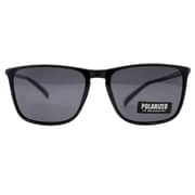 Ray Polo Sunglasses Tr138 C1 Size 57 Black Grey Rectangle Polarized Unisex
