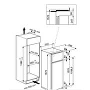 Indesit Built In Top Freezer Refrigerator Double Door 240 L