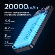 Joyroom 20000mah 15w Fast Charging Power Bank 3-output + 2-input With Led Display Pd 3.0 Qc 3.0 External Battery - Black