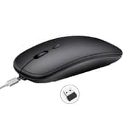 HXSJ M80 2.4ghz Wireless 1600dpi Three-speed Adjustable Optical Mute Mouse - Black