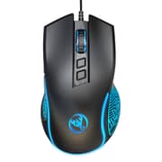 HXSJ X100 Wired Gaming Mouse Ergonomic Gaming Office Mouse 7-color Breathing Light Effect 4-gear Adjustable DPI Black
