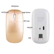 HXSJ M80 2.4ghz Wireless 1600dpi Three-speed Adjustable Optical Mute Mouse - Gold