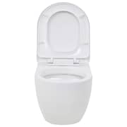 vidaXL Wall-Hung Toilet Ceramic White