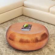 vidaXL Hammered Aluminium Coffee Table Brass/Copper Colour