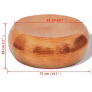 vidaXL Hammered Aluminium Coffee Table Brass/Copper Colour