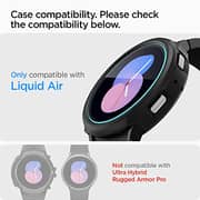 Spigen Glastr Ez Fit [2-pack] Designed For Samsung Galaxy Watch 5 (40mm) Tempered Glass Screen Protector With Auto Align Technology Tray