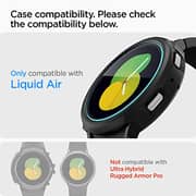 Spigen Glastr Ez Fit [2-pack] Designed For Samsung Galaxy Watch 5 (44mm) Tempered Glass Screen Protector With Auto Align Technology Tray