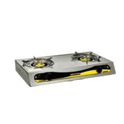 Krypton Stainless Steel Gas Cooker, Cast Iron Two Burners KNGC632