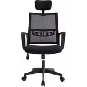 Galaxy Design Home Office Mesh Plastic Base Butterfly Mechanism With Headrest Chair Black Color Size ( L x W x H ) 50 x 50 x 108 cm Model - GDF-J920.