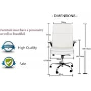Galaxy Design Executive Office Home Chair PU Leather 360 Swivel Desk Chair, High Back Adjustable Height Computer Table Chair, Soft Foam Gaming Study Chair Lumbar Support Model - GDF-M712.
