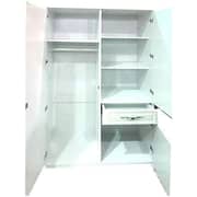 Galaxy Design 2 Door Wooden Cupboard Wardrobe With Mirror White Color Size L x W x H 90 x 50 x 210 cm Model - GDF-8892.