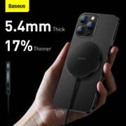 BASEUS Simple Mini2 Magnetic Wireless Charger 15W Fast Charging Pad for iPhone 12/13 Series - Black