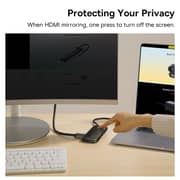 BASEUS Lite Series 6-Port Type-C HUB Type-C to HD+USB3.0*2+PD+TF Docking Station - Black