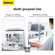 Baseus Monitor Clip-On Computer Stand-Up Desk Fan Air Cooler Adjustable Angle for Home, Car, Office