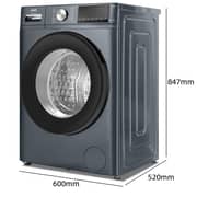 CHiQ CG80-14586BHS Washer and Dryer Combo 8kg AI One touch with Quick wash Function, High Speed 1400 rpm, Counter Depth and Child lock, Inverter Motor, Silver.