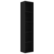 vidaXL Book Cabinet Black 40x30x189 cm Engineered Wood