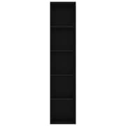 vidaXL Book Cabinet Black 40x30x189 cm Engineered Wood