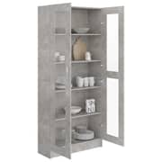 vidaXL Vitrine Cabinet Concrete Grey 82.5x30.5x185.5 cm Engineered Wood