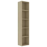 vidaXL Book Cabinet Sonoma Oak 40x30x189 cm Engineered Wood