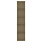 vidaXL Book Cabinet Sonoma Oak 40x30x189 cm Engineered Wood