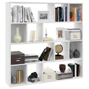 vidaXL Room Divider/Book Cabinet White 110x24x110 cm Engineered Wood