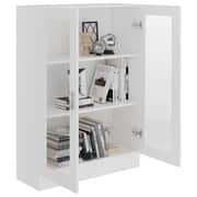 vidaXL Vitrine Cabinet White 82.5x30.5x115 cm Engineered Wood