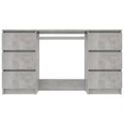 vidaXL Writing Desk Concrete Grey 140x50x77 cm Engineered Wood