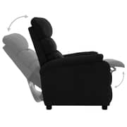 vidaXL Recliner Black Fabric