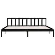 vidaXL Bed Frame Black Solid Pinewood 180x200 cm 6FT Super King UK