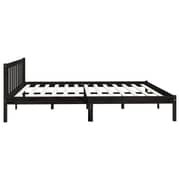 vidaXL Bed Frame Black Solid Pinewood 180x200 cm 6FT Super King UK