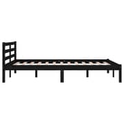 vidaXL Day Bed Solid Wood Pine 120x200 cm Small Double Black