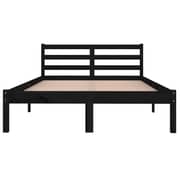 vidaXL Day Bed Solid Wood Pine 120x200 cm Small Double Black