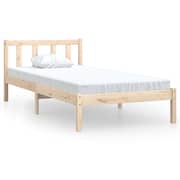 vidaXL Bed Frame Solid Pinewood 90x200 cm