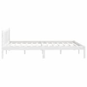 vidaXL Bed Frame White Solid Pinewood 140x200 cm