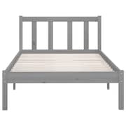 vidaXL Bed Frame Grey Solid Pinewood 90x200 cm