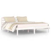 vidaXL Day Bed Solid Wood Pine 160x200 cm King Size White